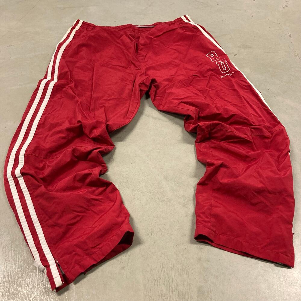 Y2K striped Bradley university track pants 37x30
